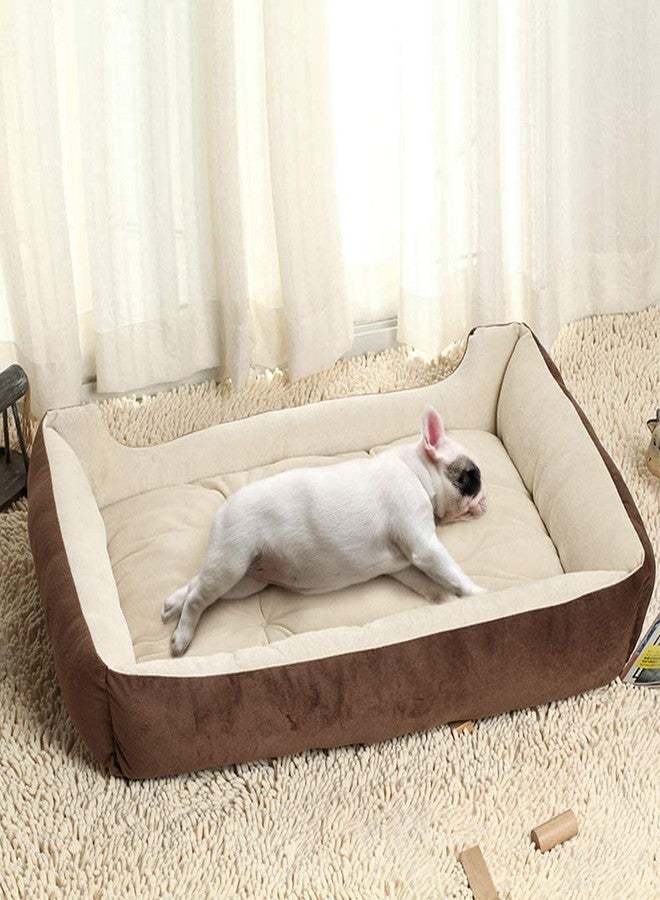 gorgeous Super Soft Reversable Dual (Dog and Cat Bed)-Small (Cream Brown, 4XL) - Image 1